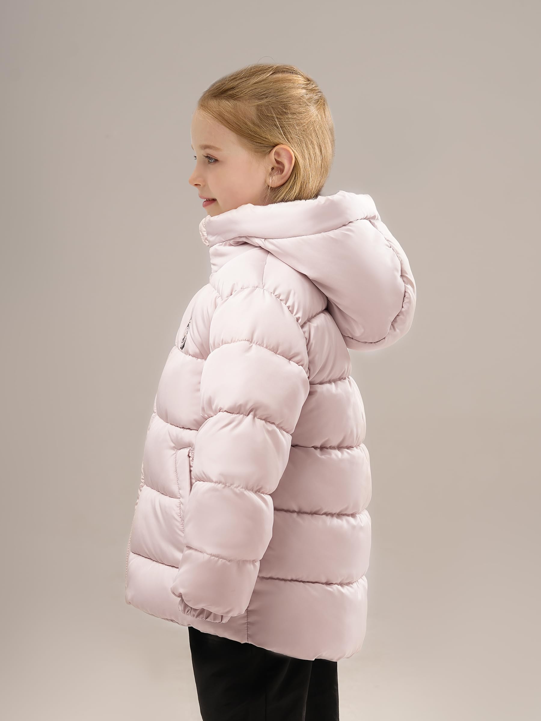 maoo garden Doudoune Hiver Fille 100-128cm - Manteau léger imperméable à doublure polaire