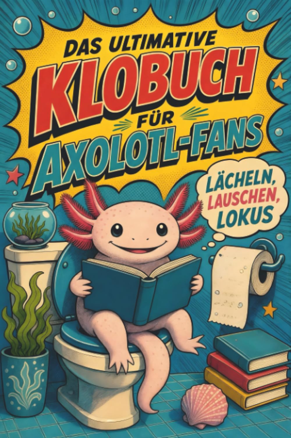 Das ultimative Klobuch für Axolotl-Fans: Lächeln, lauschen, Lokus. Lustiges Geschenk für Fans von Axolotl, Aquarium und Amphibien
