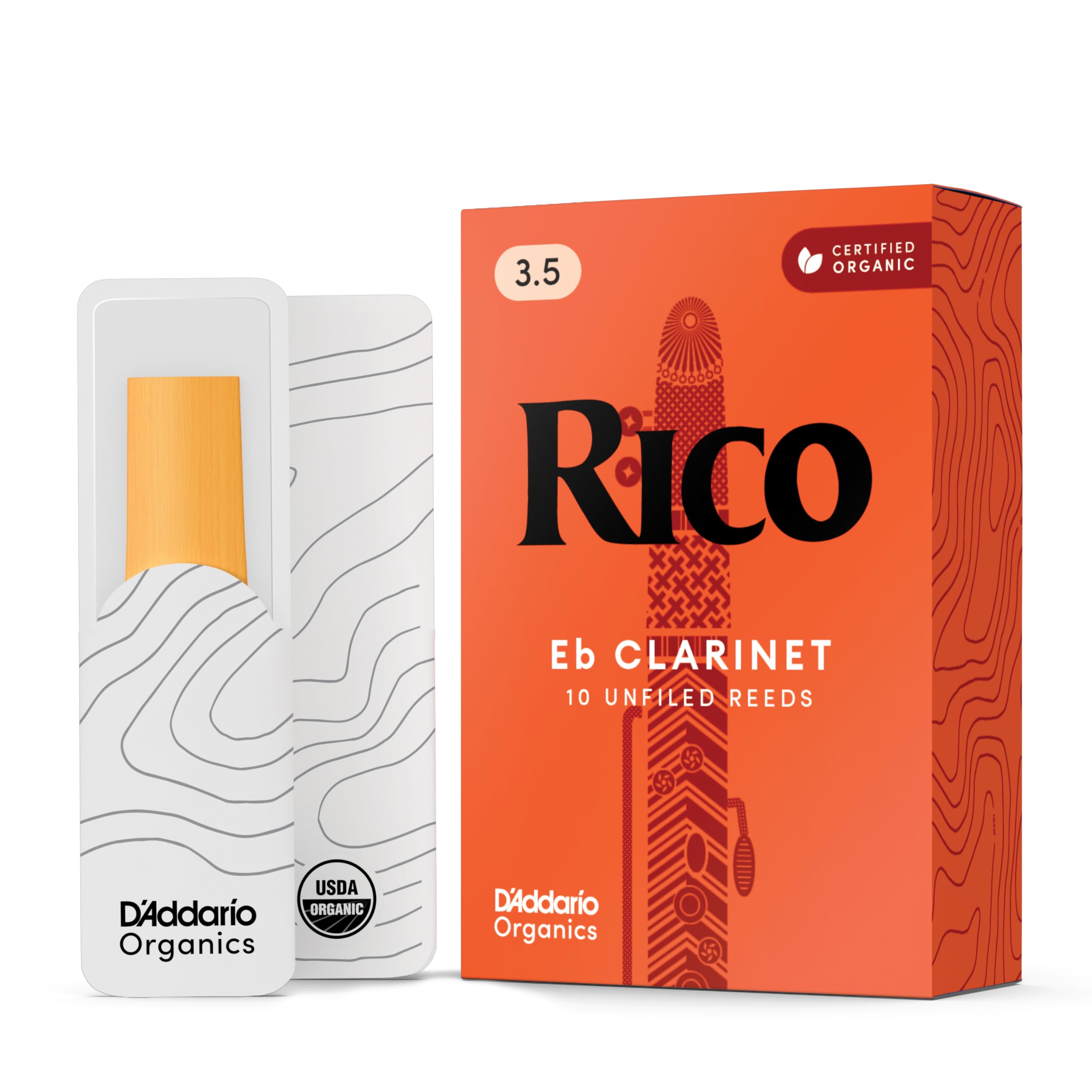 D'Addario Eb Clarinet Reeds, Strength 3.5, 10-pack