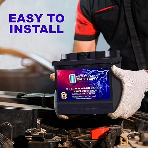 Miniatura 7 de Mighty Max Battery MM-H4L Arrancar y detener coche BCI Grupo Tamaño 140 Terminal positivo en el lado izquierdo + - 12V 50 AH, 80RC, 570 CCA Batería