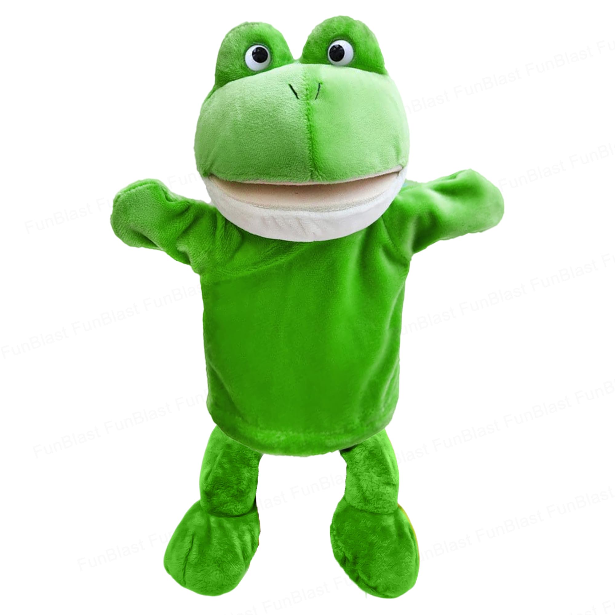 FunBlast Hand Puppets for Kids - Cute Animal Soft & Interactive Plush Puppets for Storytelling, Role Play & Learning Toys, Perfect for Toddlers & Children (Frog)