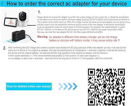 5V 1A AC Adapter DC5V Power Supply Cord with 11 Plug Tips AC to DC 5Volt 1A 500mA 400mA 200mA 100mA Power Adapter for Baby Monitor Graco Swing Camera Raspberry Pi USB Type-C 5V wall Charger 6FT