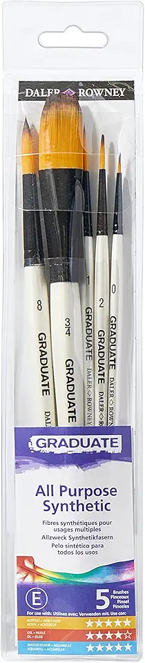 DALER ROWNEY Graduate, Conjunto de 5 Pincéis, Paisagens, Cabo Curto