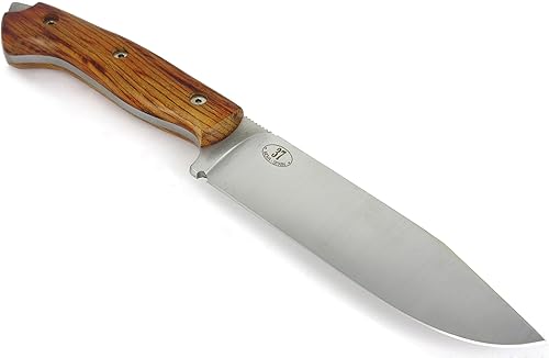 Miniatura 3 de JEO-TEC N37 Bushcraft - Cuchillo de caza de supervivencia para campamento, acero inoxidable, Mova 58, funda de cuero multiposicionado, hecho a mano