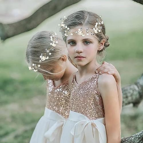 Miniatura 6 de 2 tocados de flores de boda para niñas, diadema de princesa, accesorios para el cabello, tiaras de corona para mujeres, tocados para bodas, fiestas,