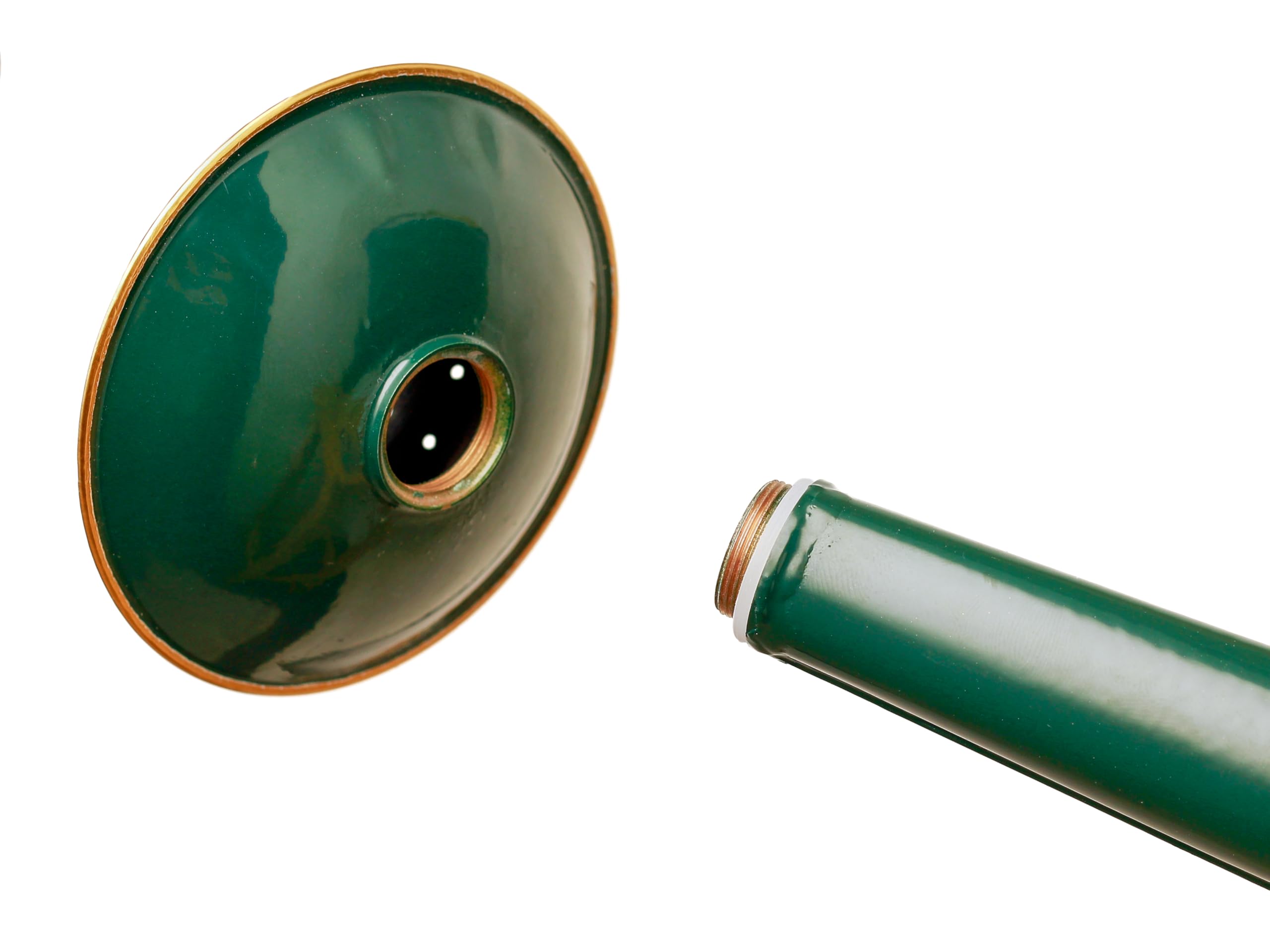 Regadera metálica 5L Verde Mate Oscuro con Detalles Mostaza | Chapa de Acero 0,40 mm | Alcachofa desenroscable y Remaches Reforzados | Estilo rústico Decorativo