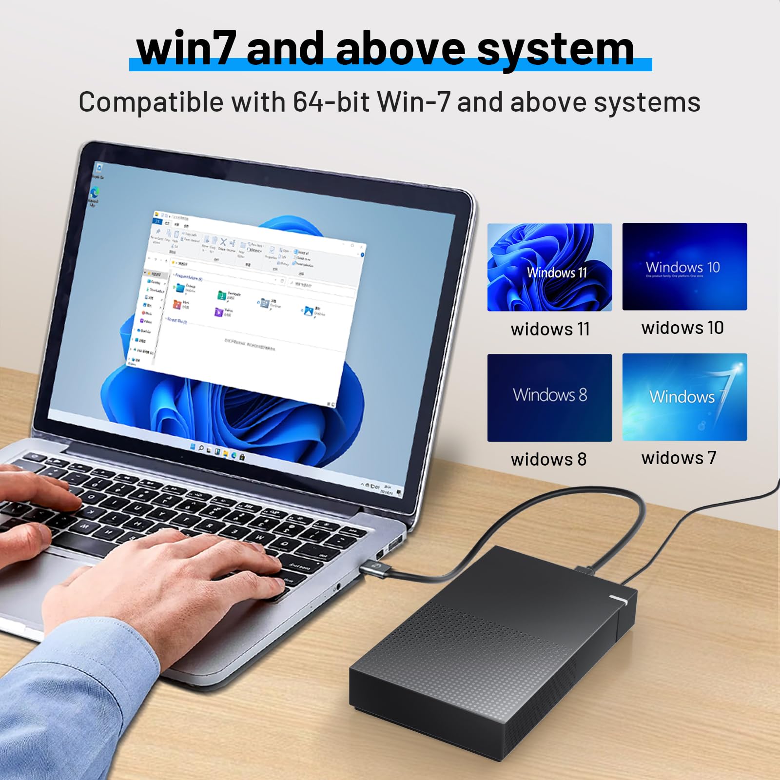 Kinhank 3 TB Retro-Festplatte unterstützt über 80.000 Spiele, unterstützt über 350 Emulatoren und Windows 7/8/10/11