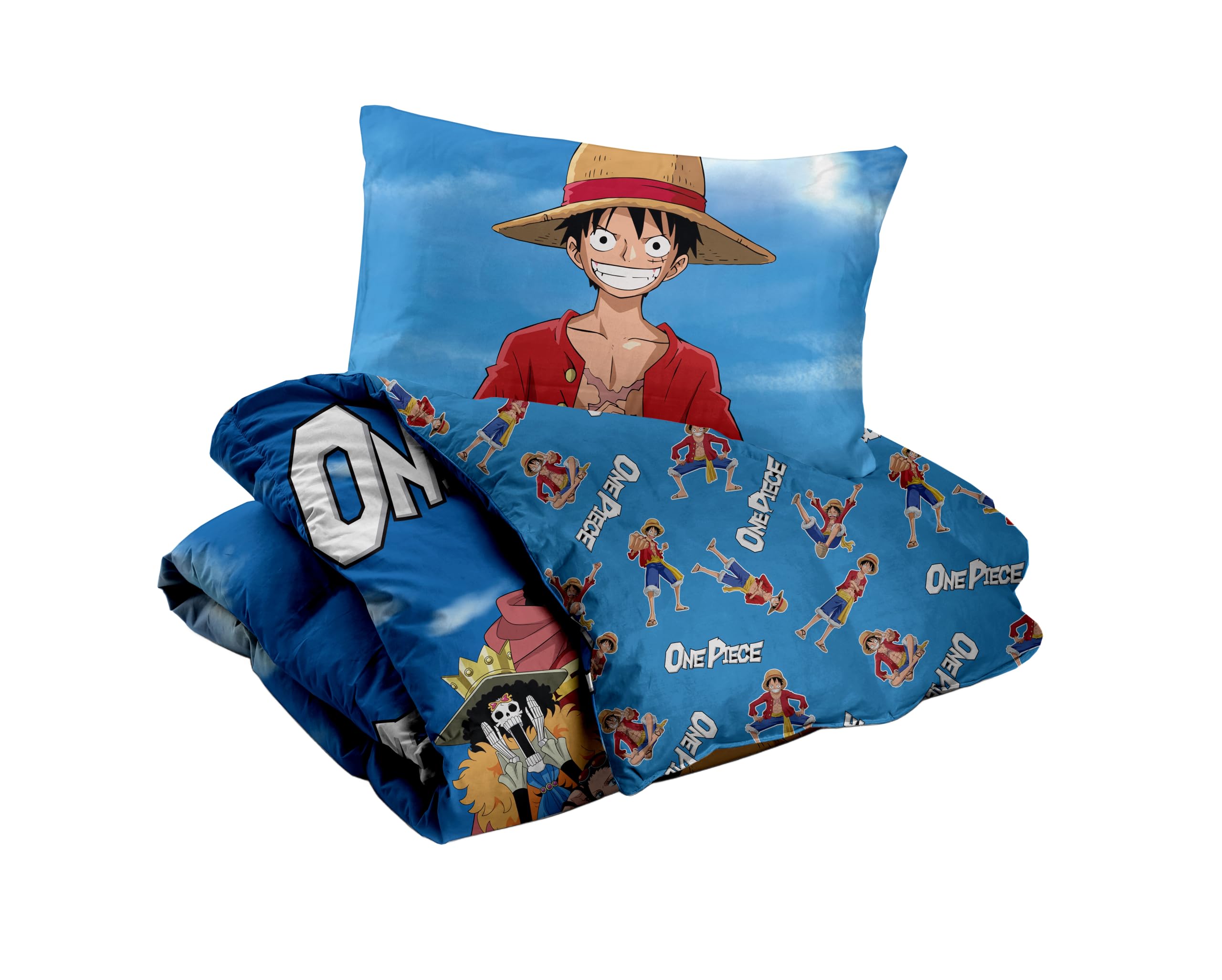hermet One Piece Set Copripiumino Singolo in Cotone, Parure Copripiumino, Sacco + Federa, 100% Cotone, Prodotto Ufficiale, (Non Contiene Lenzuolo Sotto Con Angoli)