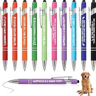 Fancy Land Dog Pens Writing Dog Lovers Pen Funny Gifts Vet Tech Week 10Pcs | Cute Pens, Adults, Men, Women, Holiday, White Elephant, Party Favors, Exchange Favors, Office, Home, Coworker, Staff