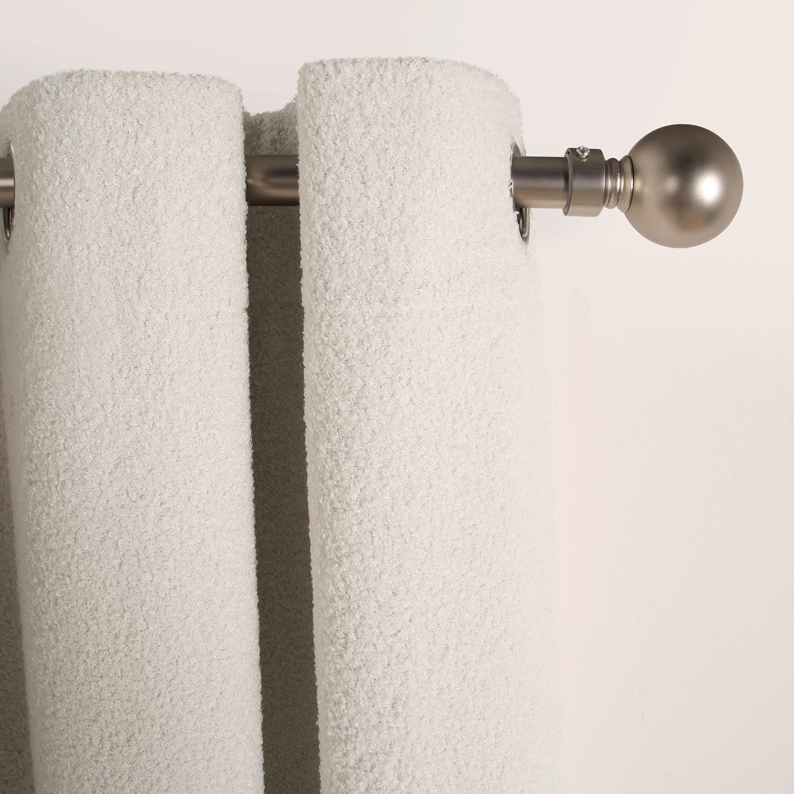 OHS Bedroom Blackout Curtains Cream Eyelet - Image 4