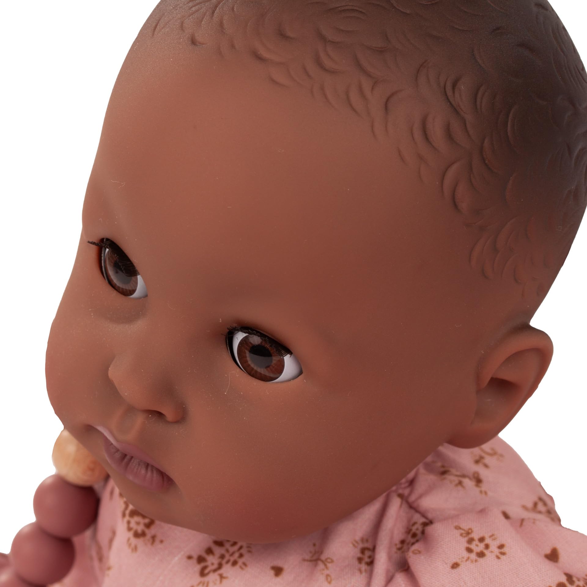 Götz 2616875 Cosy Aquini Millefleur Puppe 33 cm Badepuppe 8-TLG | für Kinder ab 3 Jahren, Babypuppe, ohne Haare, Weichkörper, braune Schlafaugen, Schnuller und Badetuch