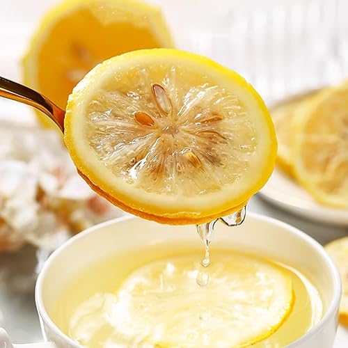 Miniatura 6 de Rebanadas de limón liofilizadas -3.5 onzas (3.53 oz), rebanadas de limón seco totalmente natural para té, aperitivos, hornear, batidos, adornar y
