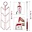 Patelai 2 Set 8 in 1 Hydration Bladder Cleaning Kit Includes 3 Different Brushes and Drying Collapsible Bladder Frame, Water Reservoir Backpack Cleaning Kit(Red)