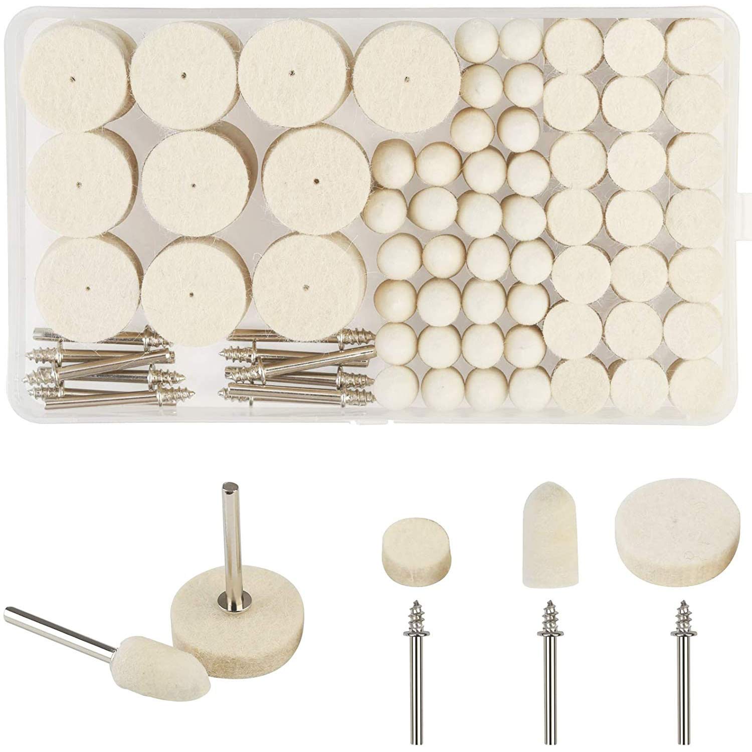See full amazon price history chart for DIY Crafts Pack Of 100 Pcs, Ivory Color 3 Pcs Mandrel, Wool Felt Polishing Pad Felt Mounted Mandrel Set Grinding Head Buffing Wheel (Pack Of 100 Pcs, Ivory Color 3 Pcs Mandrel) DIY Crafts Pack Of 100 Pcs, Ivory Color 3 Pcs Mandrel, Wool Felt Polishing Pad Felt Mounted Mandrel Set Grinding Head Buffing Wheel (Pack Of 100 Pcs, Ivory Color 3 Pcs Mandrel) (B0867J4XWS) Amazon Price History, Amazon Price Tracker