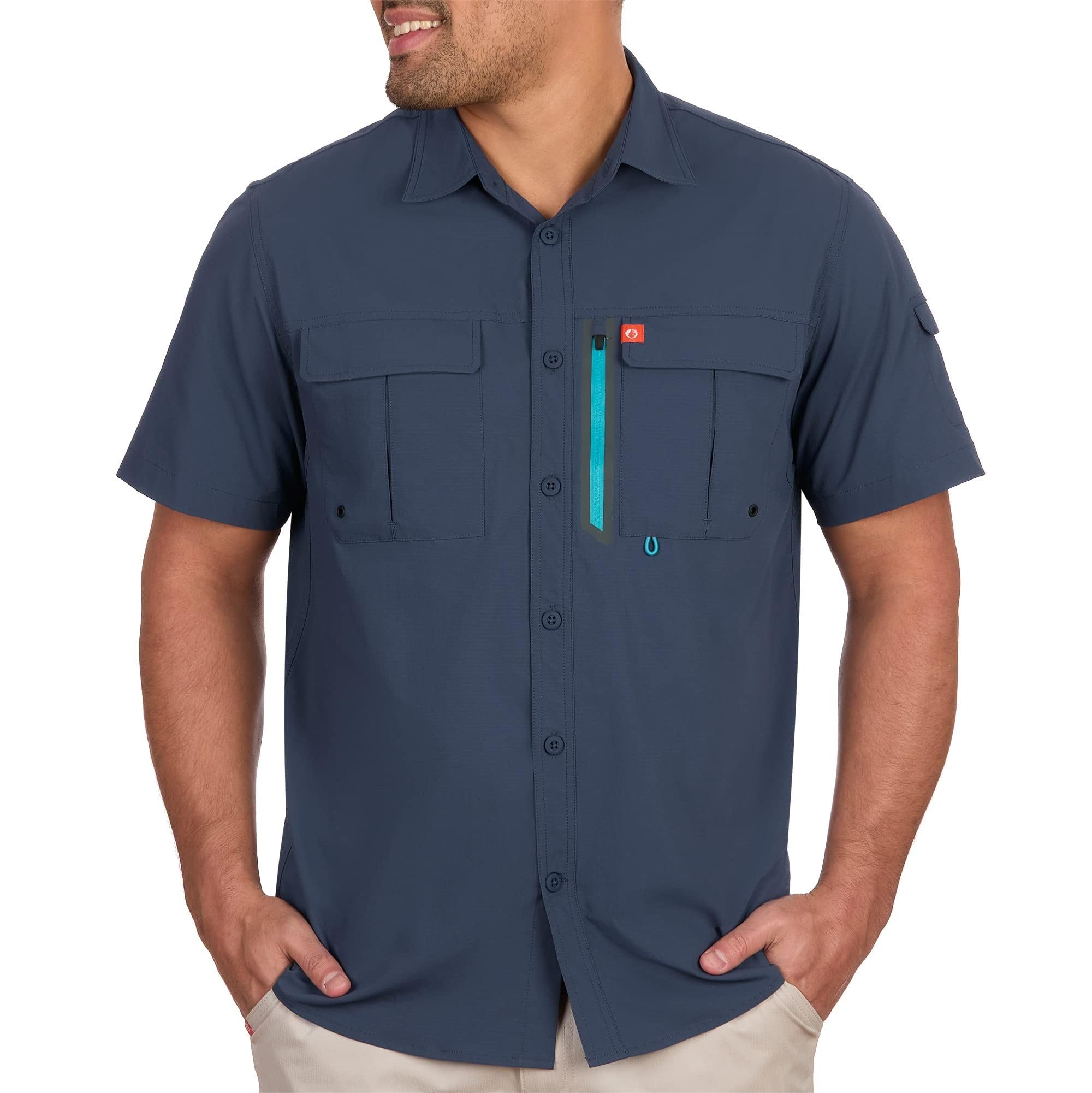 The American Outdoorsman Short Sleeve Blackfoot River Ultimate Fishing Shirt for Men