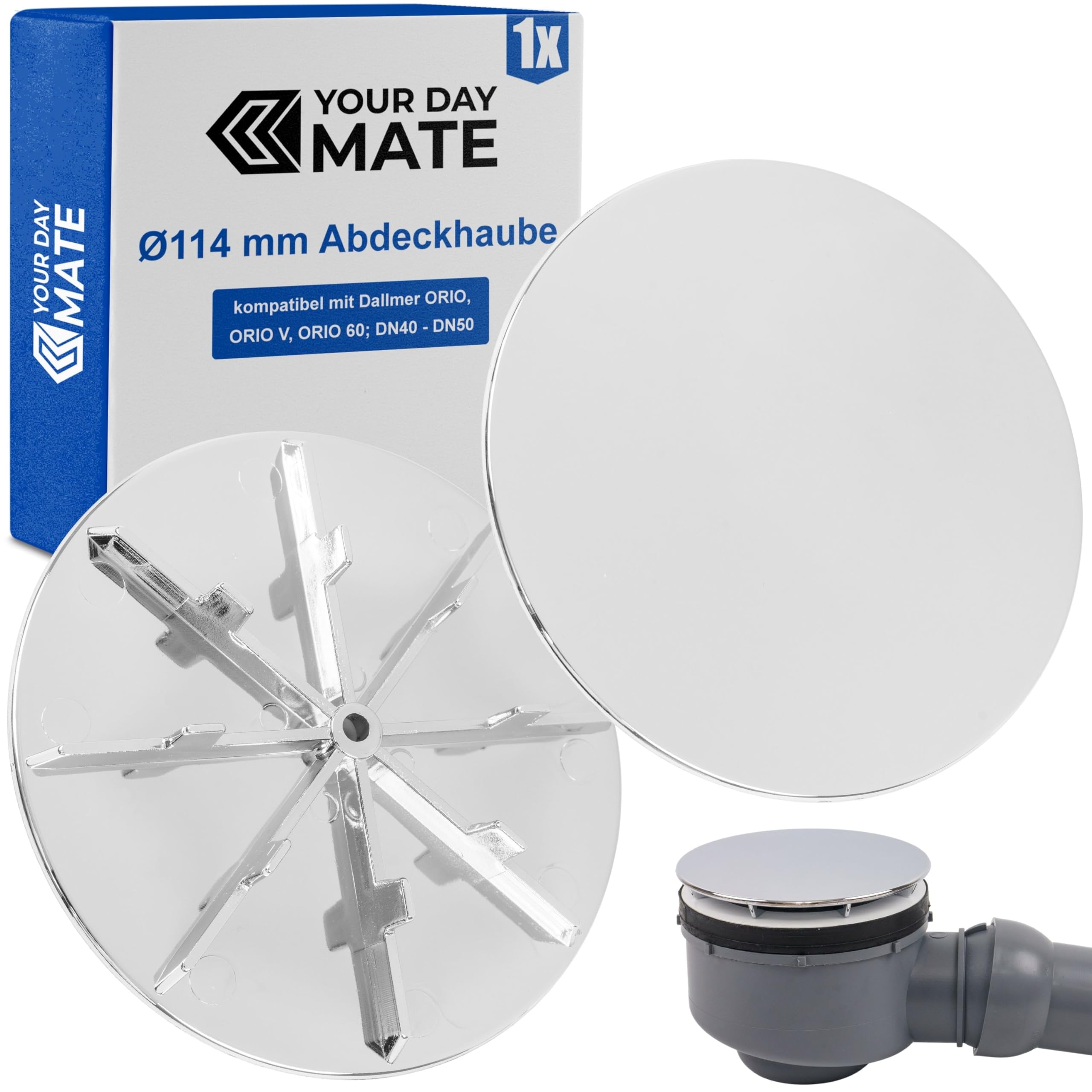 Your Day MateShower Drain Cover 114mm Diameter Compatible with Dallmer ORIO ORIO V ORIO 60 Drain Fitting 2010 Onwards Replaces Item 160706 160812 160829 161390 161475 Chrome Shower Hood