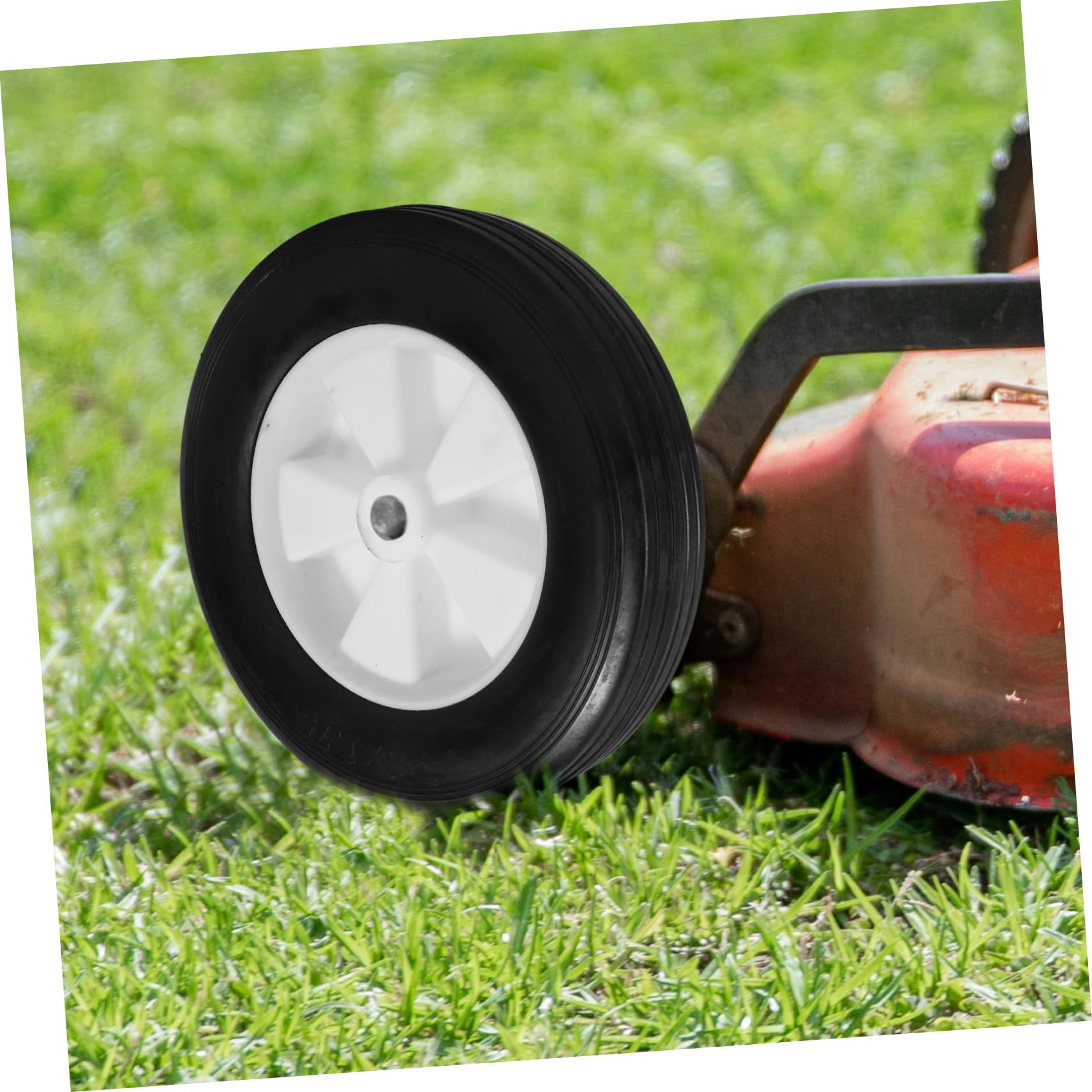 Ruedas Macizas de Goma para Cortacésped, 2 Piezas, 13, 5 Mm | Pp, Resistentes al Desgaste, Instalación Sencilla, Recambio para Máquina de Jardinería