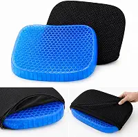 Almofada Ortopédica Gel Colmeia Assento Ergonômico Alívio Dor Lombar Cóccix para Cadeira Escritório Carro Antiescaras com Capa Removível e Lavável