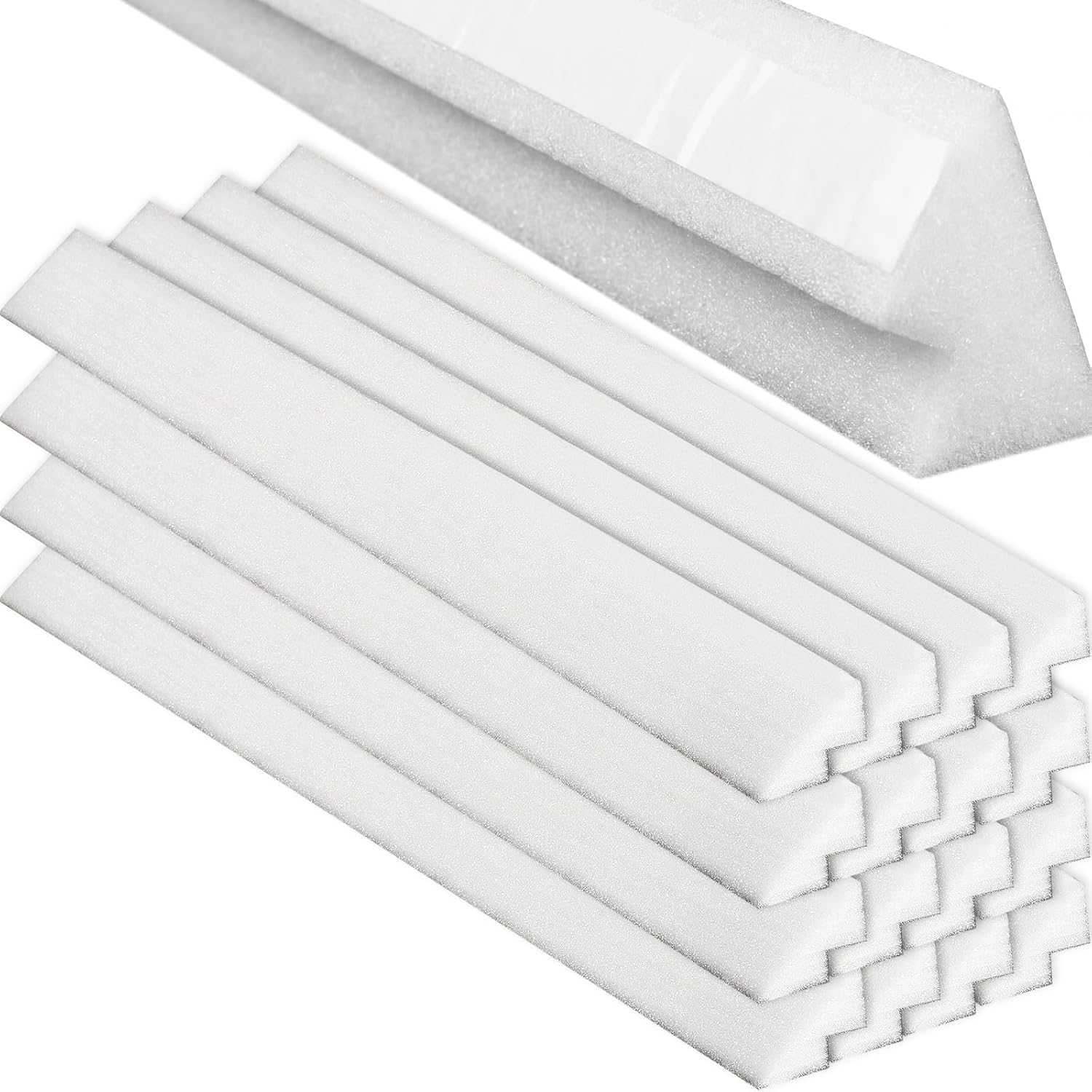 Pangda 13 Pcs Pool Cove for 15ft Above Round Pool, 46" Foam Pools Liner Protection Strips Above Ground Pools Accessories, Peel and Stick Strips White Molding for Vinyl Ground Support