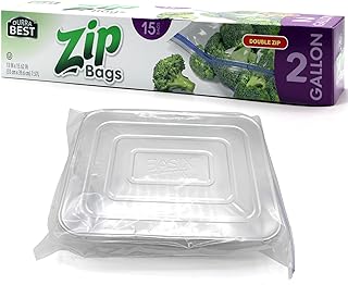 2 Gallon Storage Zip Bags – 15 Count | Extra Large, Leak-Proof, Freezer Safe & Resealable Food Storage Bags with Double Zip Lock | Heavy-Duty, BPA-Free, Multi-Purpose – DURRA BEST