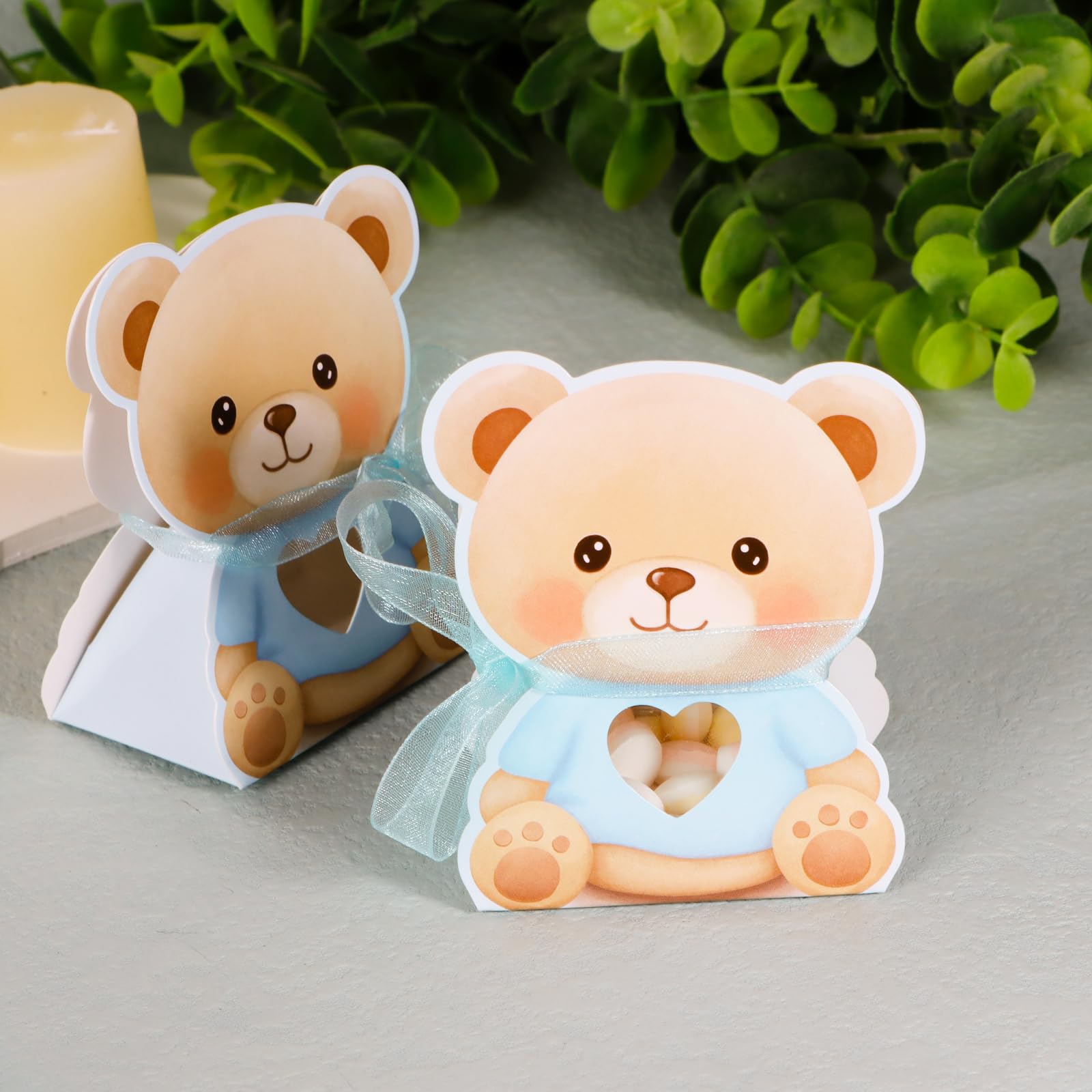 Regalos Comunion Niño 50 Cajas De Oso Para Bautizos - Ideales Para Dulces,  Bombones O Detalles, Con Cinta Azul Baby Shower, image size:1600x1600