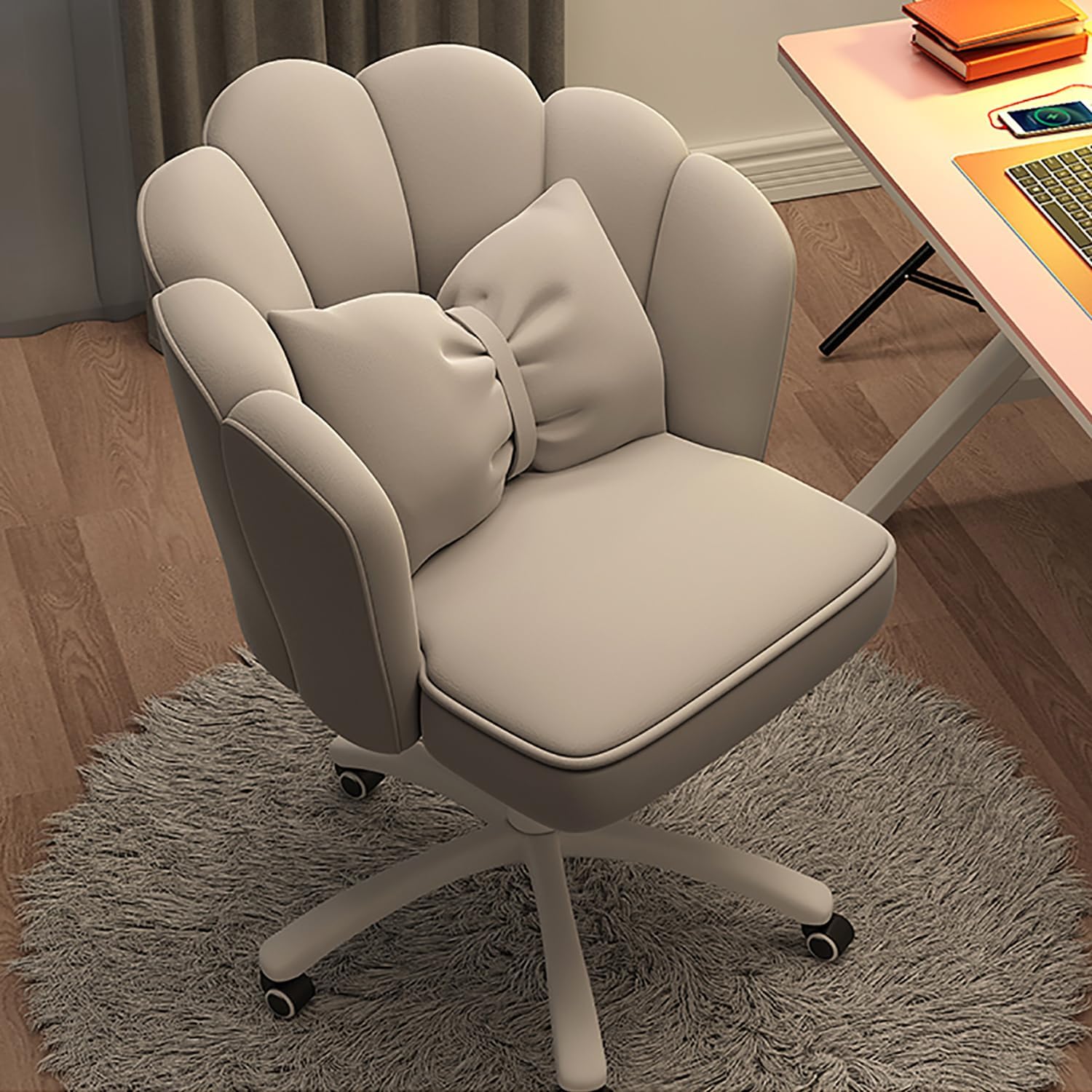 HDHNBA Home Office Chair Butterfly Chair with Mid-Back Upholstered ...