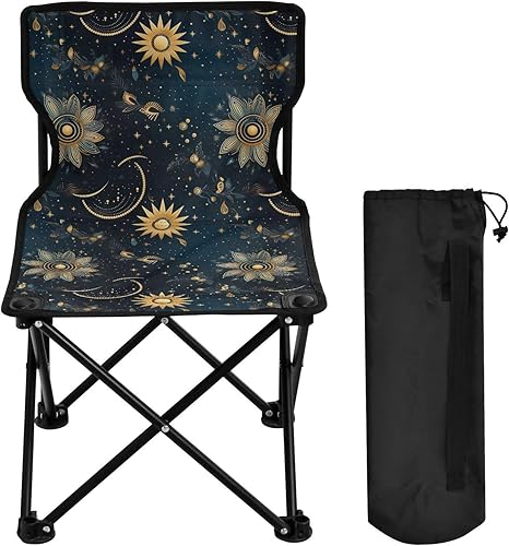 Miniatura 4 de Outdoor Folding Sun Moon Boho Mandala Camping Chairs for Adults Portable Camping Chair Lightweight Lawn Chair 202a4913