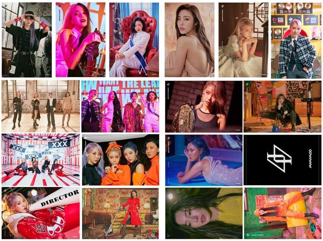 YueShi Advanced Kpop MAMAMOO Album Reality in BLACK Mini Lomo Photo Cards Set Fan Goods 18pcs(None A)