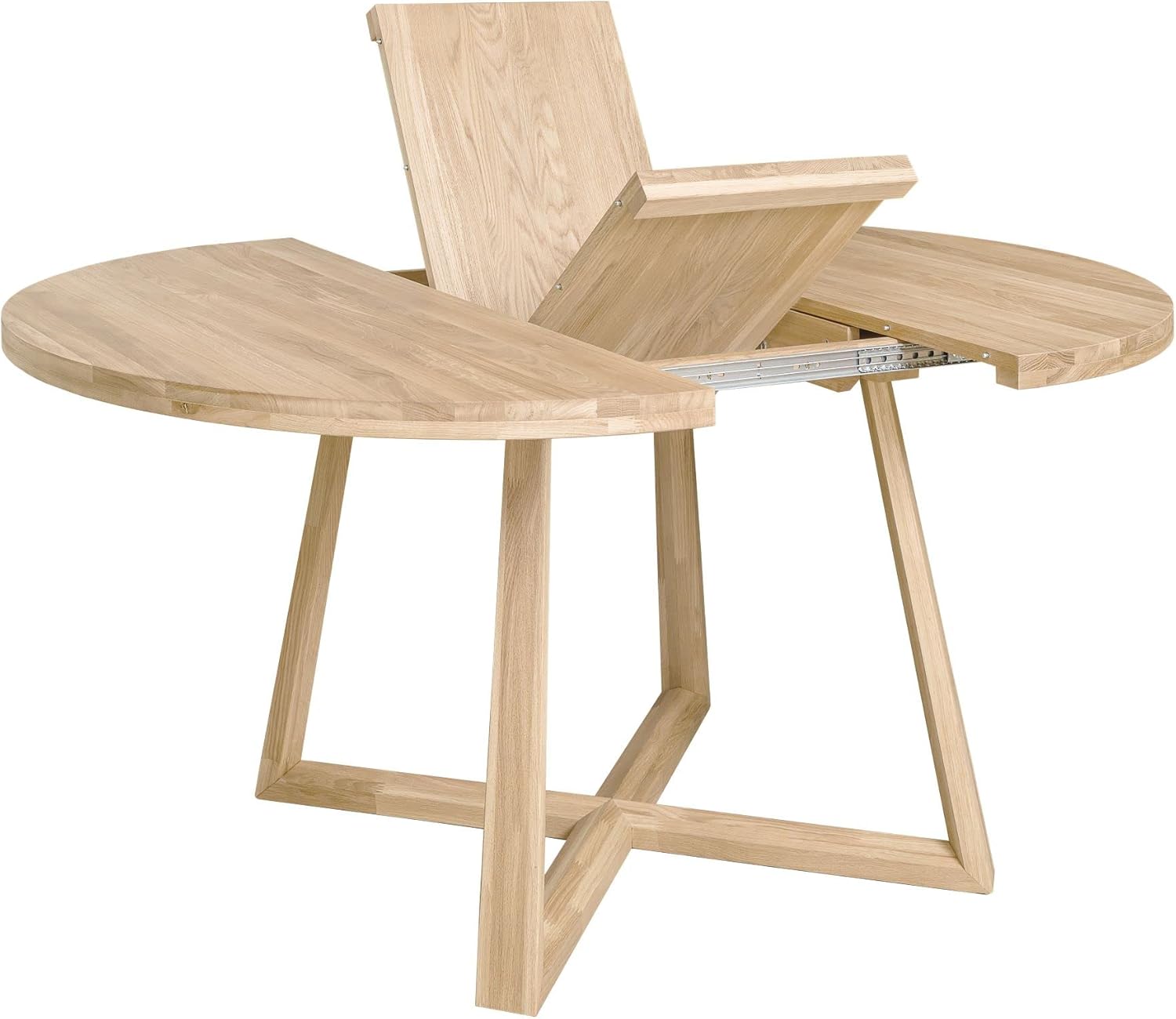 Esstisch Rund Ausziehbar Durchmesser 100 Cm Nordic Story Esstisch Moby (rund, ausziehbar) • Tisch mit gekreuzten