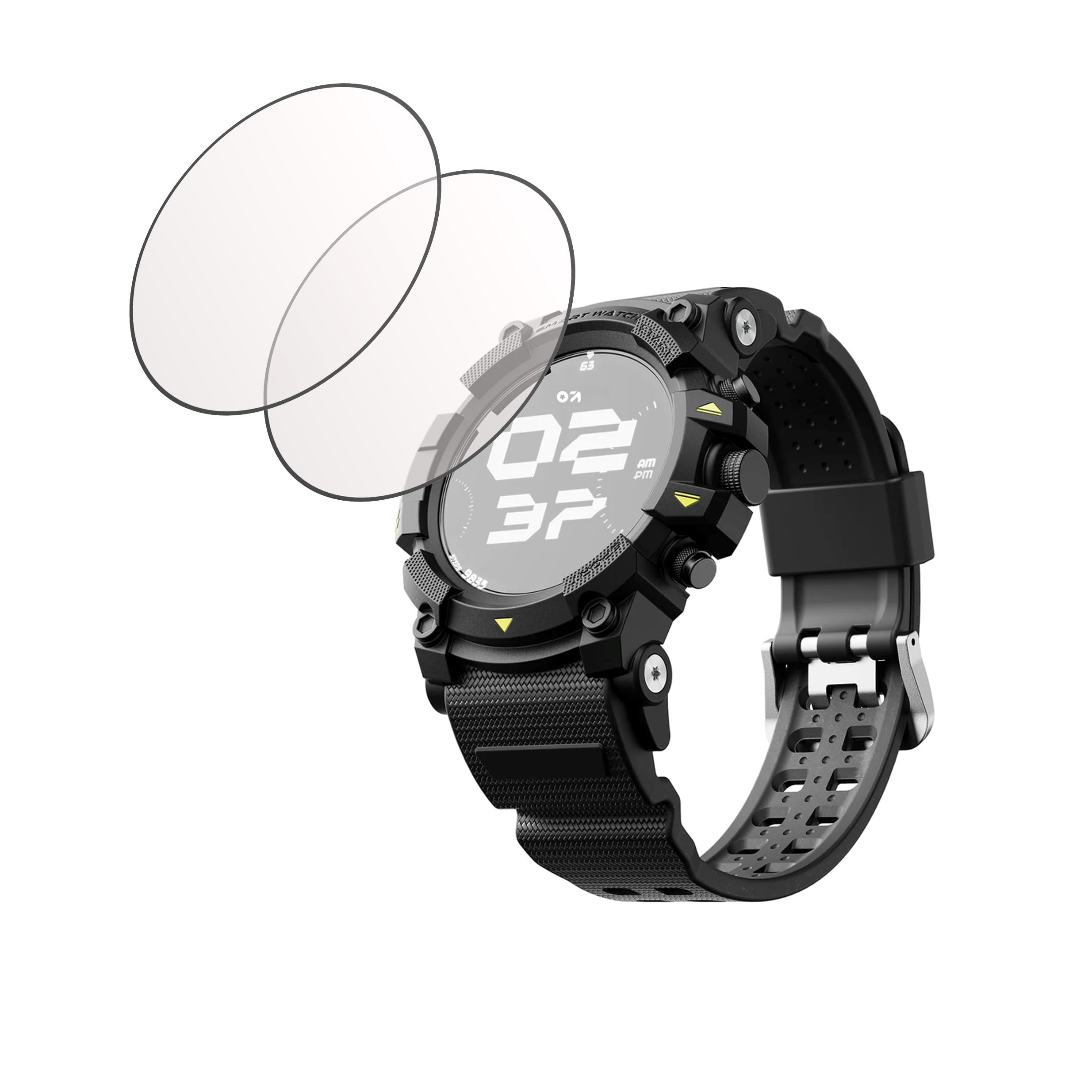 DVTECH Screen Protector Compatible with GOBOULT Thrux GPS Smartwatch | HD Clear TPU Flexible Film | Scratch Resistant Bubble-Free Full Coverage Watch Guard Protector | Easy Application Pack of 2-picture-32