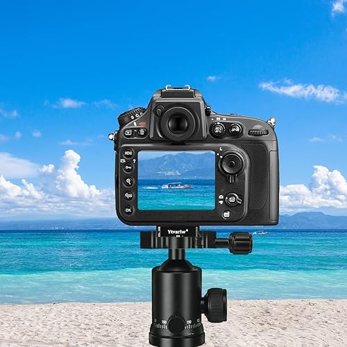 Miniatura 7 de Abrazadera de liberación rápida estilo hueso de pescado mini con adaptador de tornillo de 38"-14" con nivel de burbuja, Ytvariw, compatible con