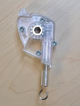 Heavy Duty Hex Hole Wand Tilter for 2" Horizontal Blinds Clear-Metal Shaft, Pack of 1