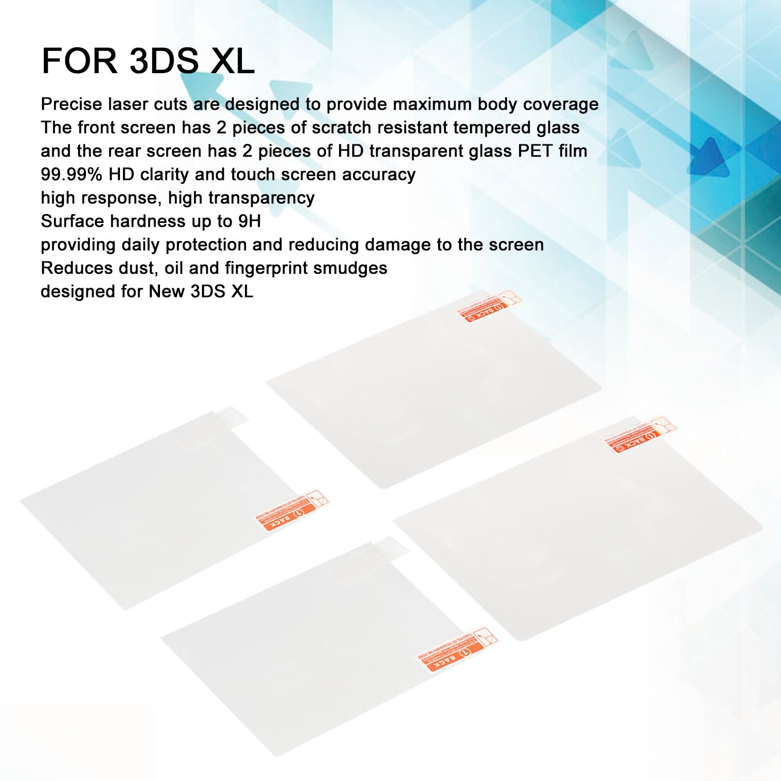 Nowy 3DS XL Top Ochraniacz Ekranu LCD Przezroczyste Szkło Mocna twardość 9H Wysoka czułość dla Entuzjastów Gier