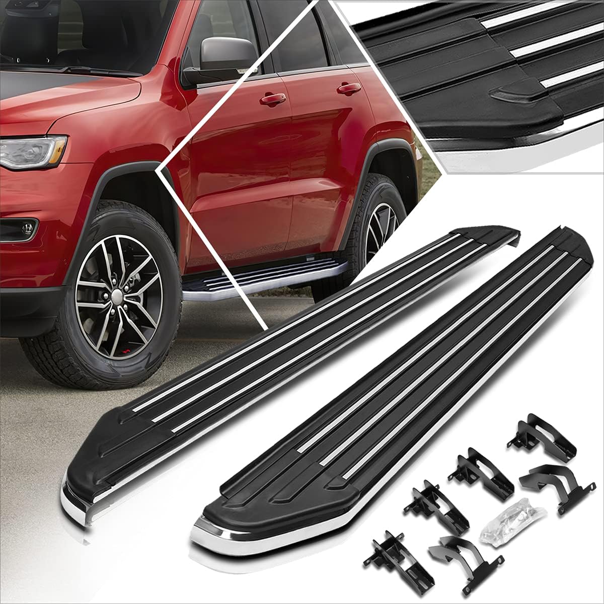 PM PERFORMOTOR 5.5" Aluminum Running Boards Pair for 2011–2018 Dodge Durango / 2011–2019 Grand Cherokee