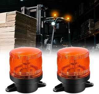 2PCS LED Amber Strobe Lights, 30 LED Mini Strobe Beacon Emergency Safety Warning Lights, Flashing Lights for Vehicles, Forklift, Truck, Postal Car, Tractor,Golf Carts, Bus, ATV,Tow