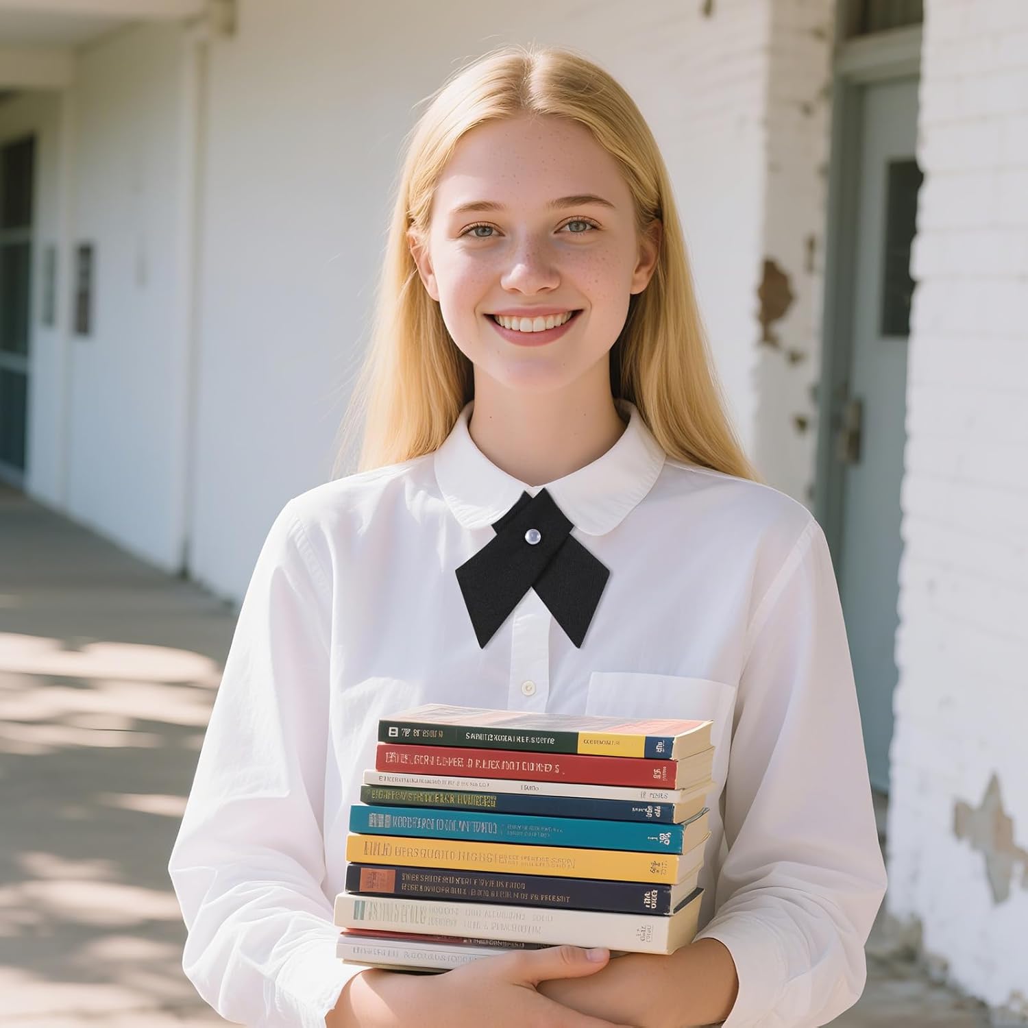 Tie for Men Women Adjustable Pre Tied Criss-Cross Bowtie School Uniform Neck Tie for Women Girls Accessories - Image 6