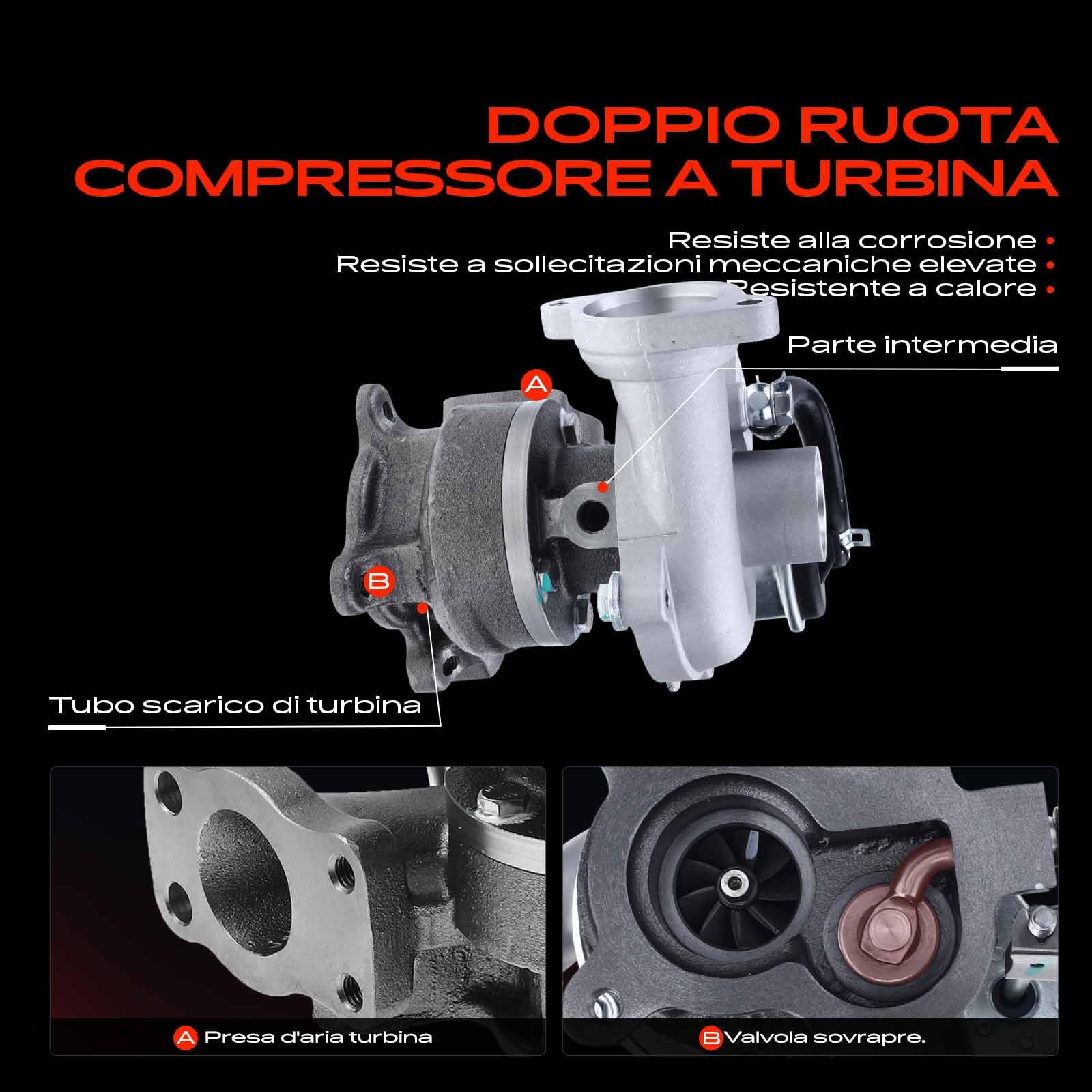 Frankberg Turbocompressore 9648759980 | Compatibile con: 23:07 PN, Fiesta V Van, C1 PM PN, Xsara N1, berlina 206, Fiesta V JD JH, 206 Van, C3 II SC, 2 giorni