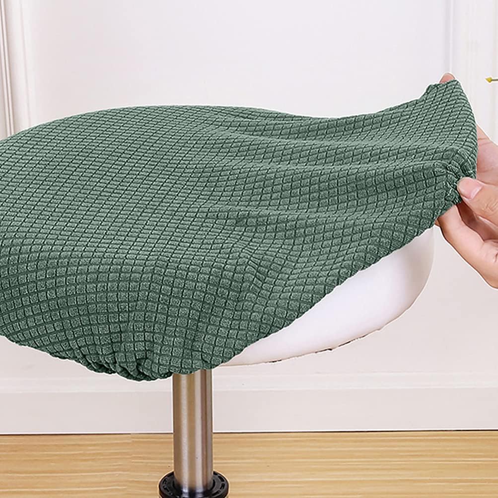 Garneck Stool Seat Cover Round Bar Stool Cushion Cover Slipcover Washable Protector Cushion Matcha Green