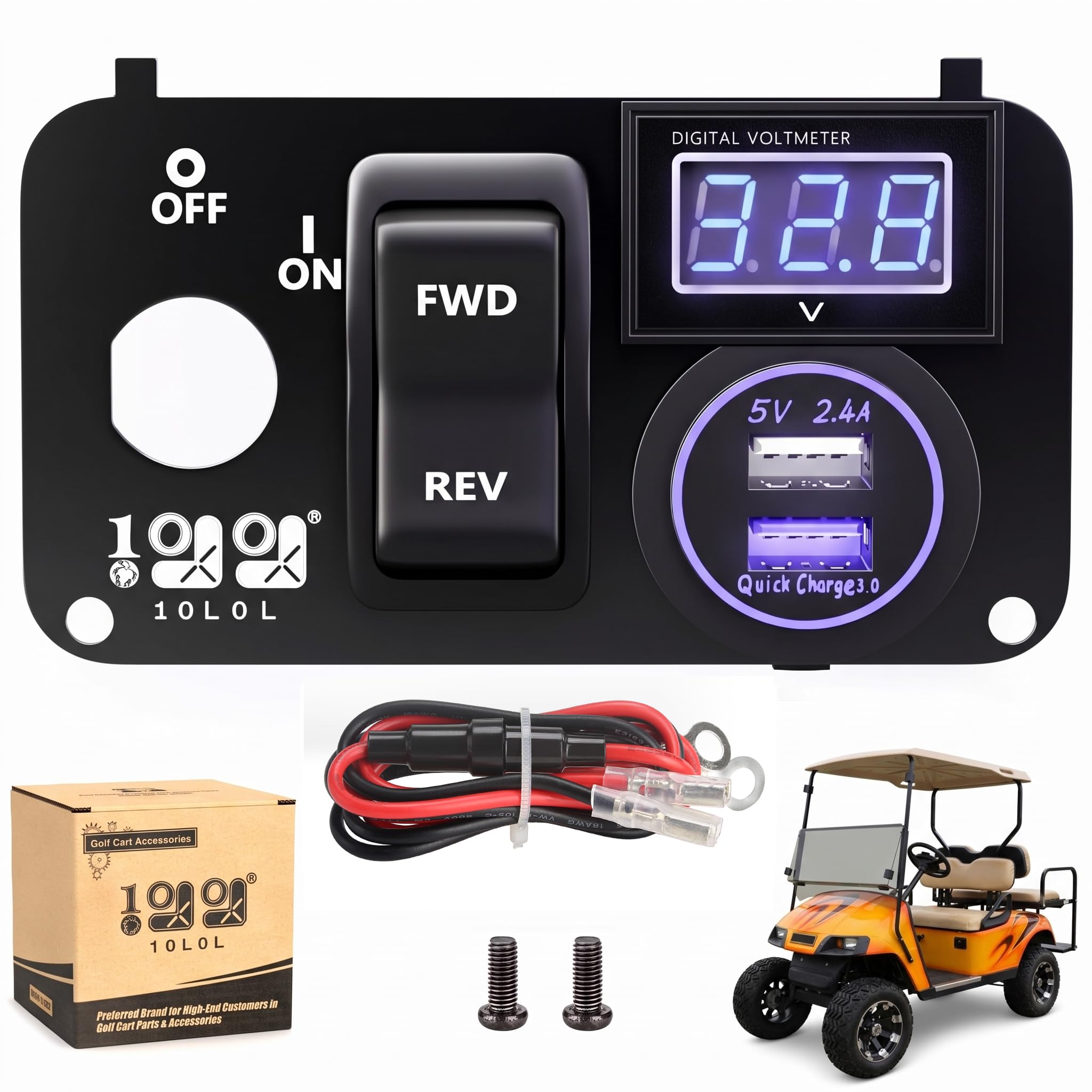 Amazon.com: 10L0L Golf Cart Key Switch Console Plate for EZGO TXT