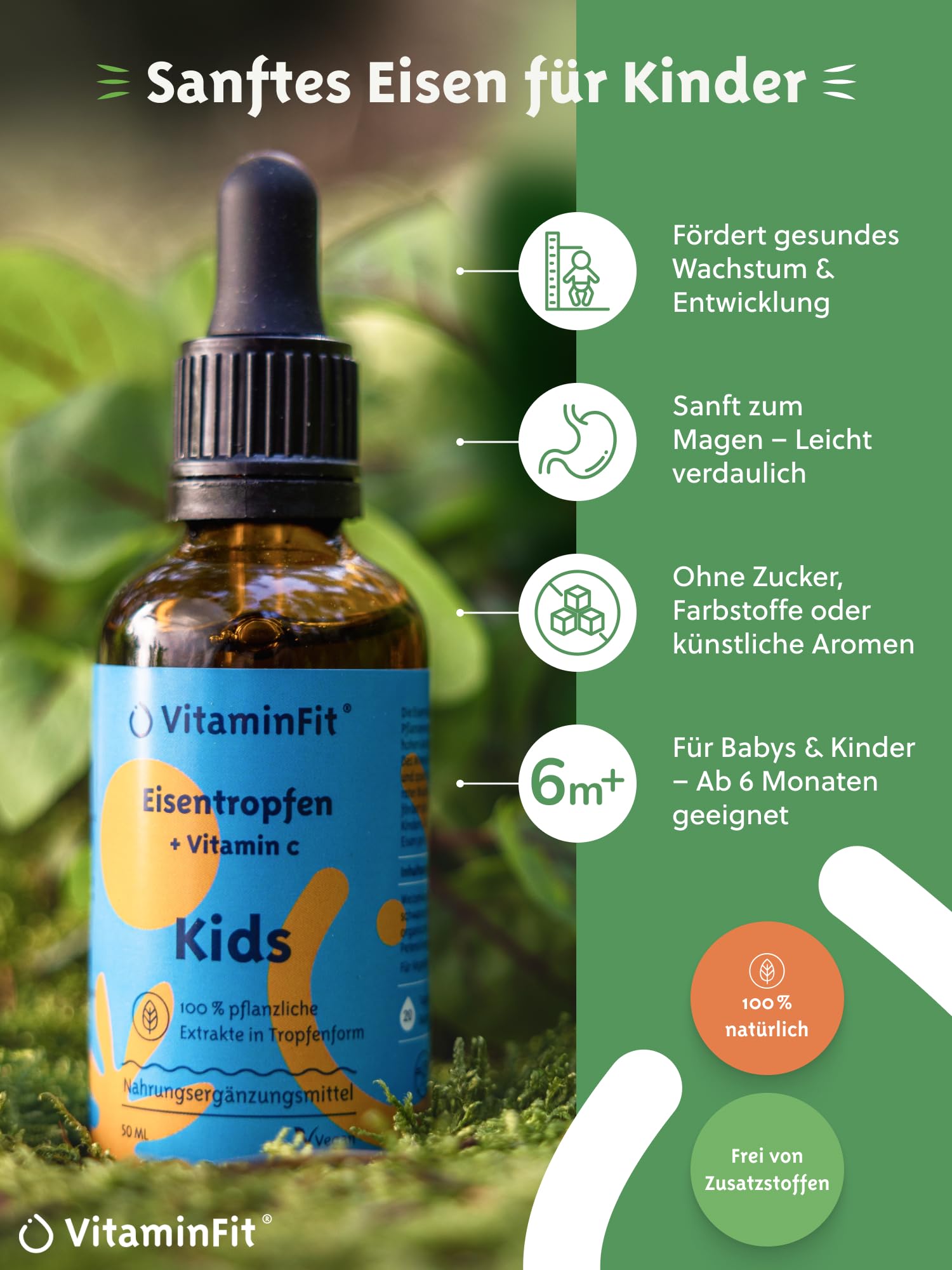 Multivitamin, Eisen, & Babys Vitamin K und D3-Tropfen