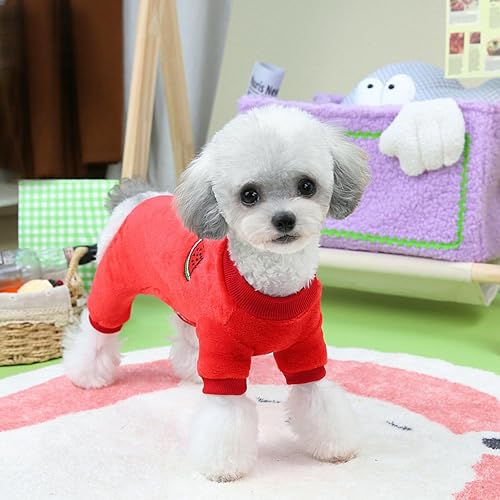 Miniatura 3 de Suéter para perro, overol de invierno de forro polar para cachorros, ropa para perros pequeños, hembras y niños, pijama cálida para perros pequeños,