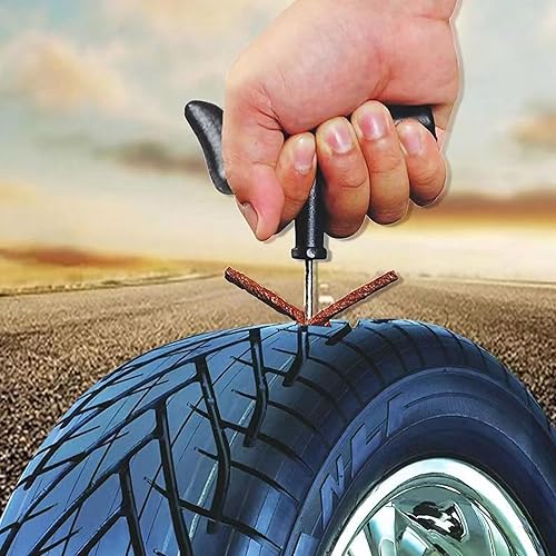 Miniatura 7 de 30 tiras de goma para reparación de neumáticos de 4 pulgadas, tapones de neumáticos para herramientas automotrices para neumáticos todoterreno sin