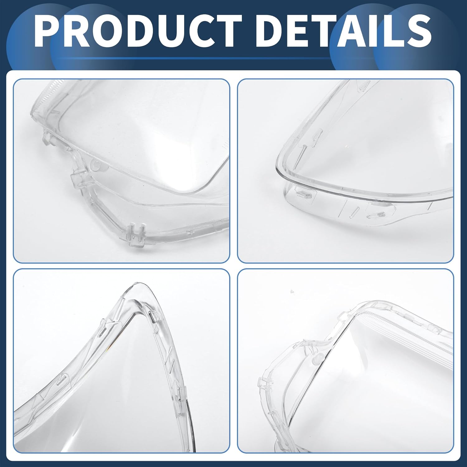 Headlight Lens Cover Front Left Right Headlight Headlamp Lense Clear Lens Cover for Subaru Forester 2006-2008 PC Clear
