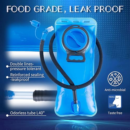 Miniatura 2 de 3l Hydration Bladder - 3 Liter Water Bladder BPA Free Leak Proof Water Reservoir, Backpack Hydration Pack Bladder with Insulated Sleeve Water Bag