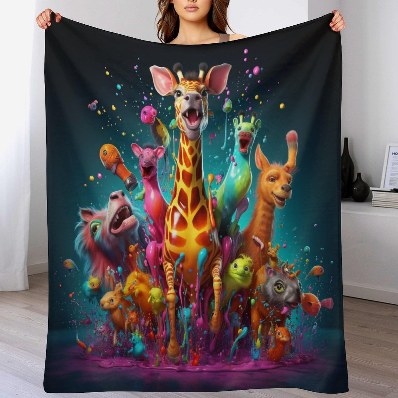 Couverture polaire sauvage pour canapé confortable et cocooning de 140x180