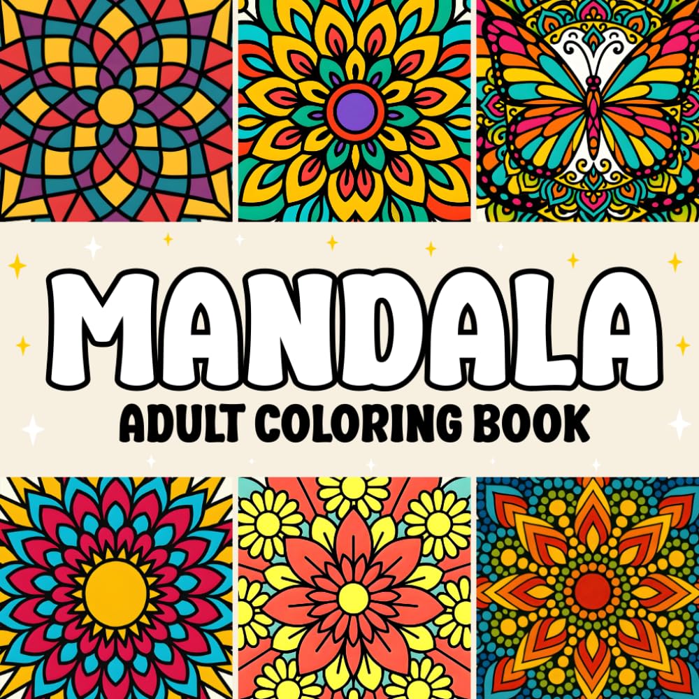 Mixed Mandala Adult Coloring Book: Variety Mandala Coloring Book for Adults Relaxation with Floral, Geometric, and Animal Designs (Bold & Easy Coloring Books)