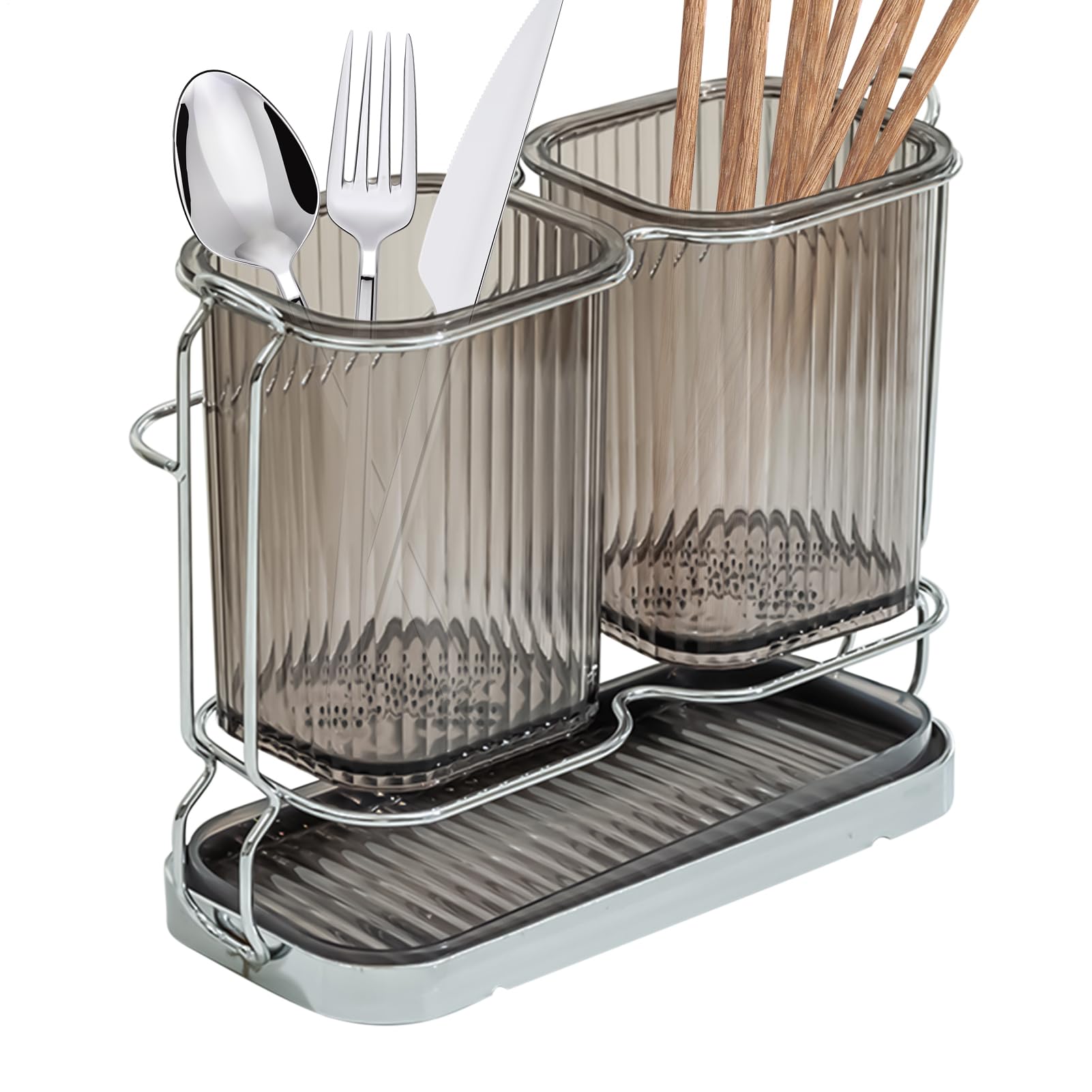 Organisateur de vaisselle pour comptoir de cuisine et porte-brosse à dents