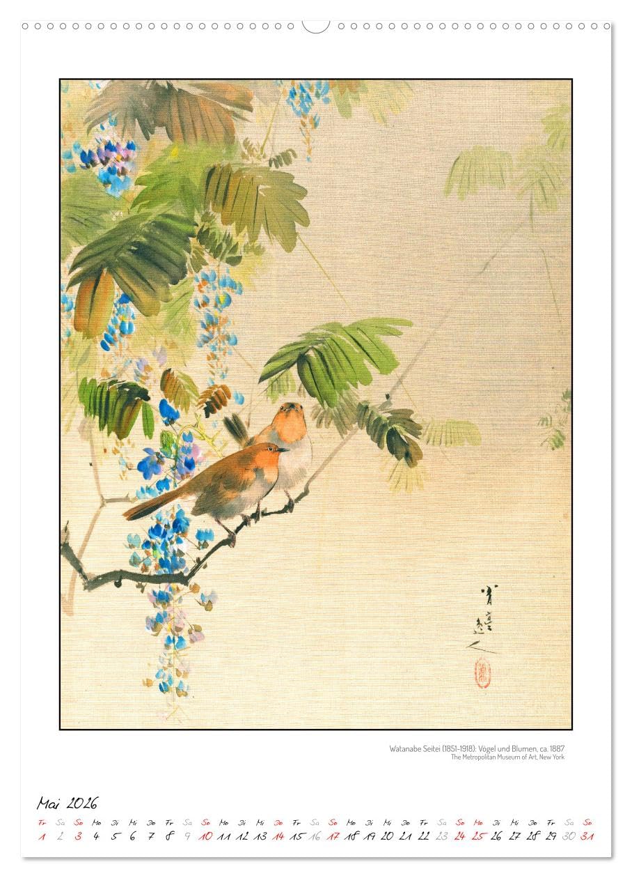 Watanabe Seitei - Japanische Tuschmalerei (hochwertiger Premium Wandkalender 2026 DIN A2 hoch), Kunstdruck in Hochglanz: Seidenmalerei Watanabe Seitei ... Augenblicks Kunstkalender (CALVENDO Kunst)