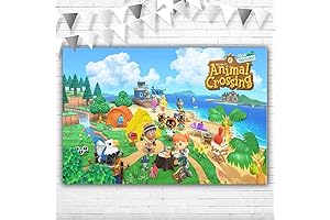 RURU Animal Crossing Birthday Backdrop