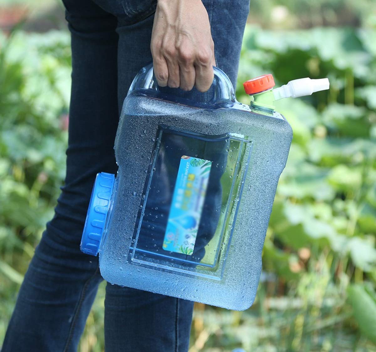 Bidones agua Bidón De Agua Tanque De Acampar Depósito Del Envase Del Agua Potable Con Grifo Envase Agua Que Acampa Para Escritorio, Plástico, Ideal Para Oficina, Camping, Zumo, Cóctel (Size : 18L)